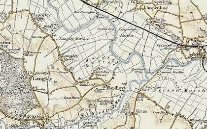 Old map of Hardley Street in 1901-1902