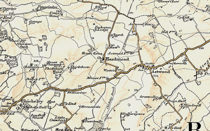 Old map of Hardmead in 1898-1901