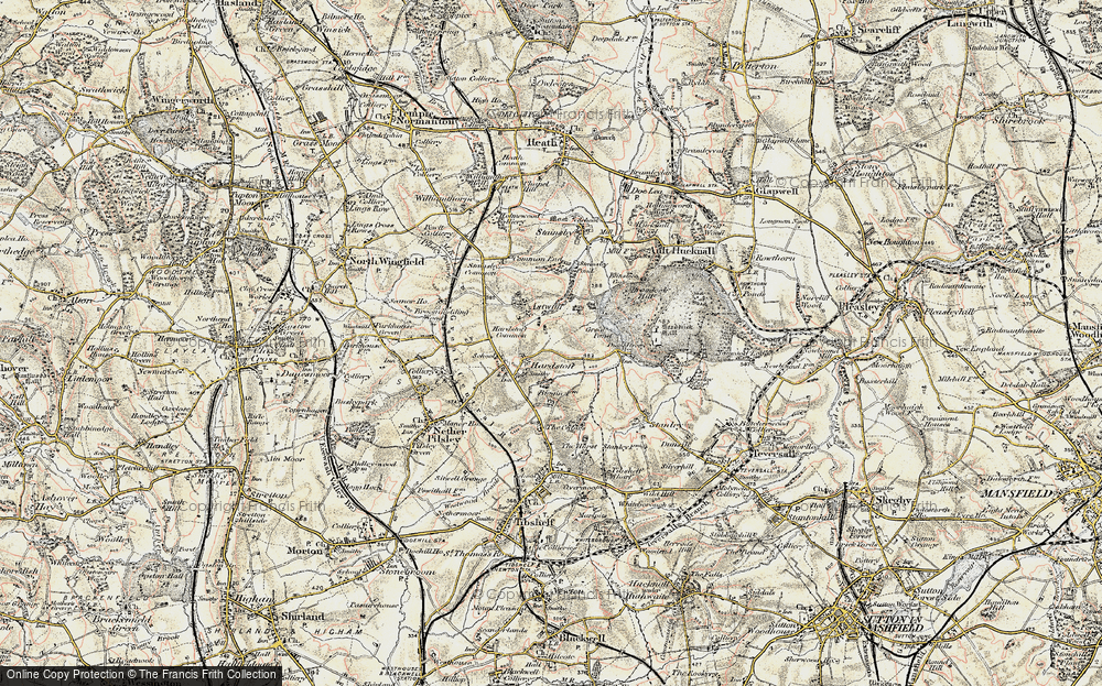 Old Map of Hardstoft, 1902-1903 in 1902-1903