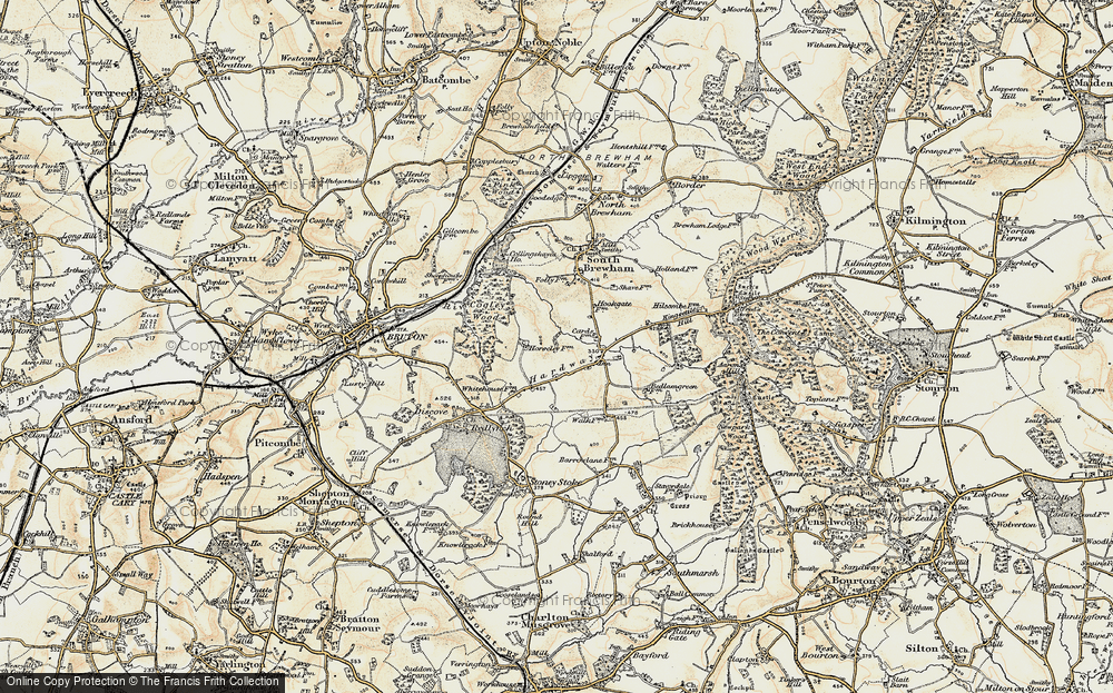 Old Map of Hardway, 1897-1899 in 1897-1899