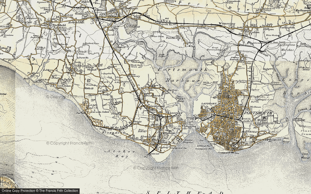 Old Map of Hardway, 1897-1899 in 1897-1899