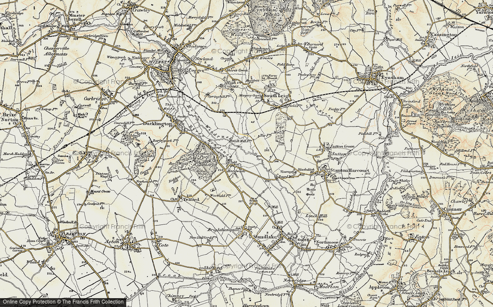 Old Map of Historic Map covering Breach Farm Cott in 1898-1899
