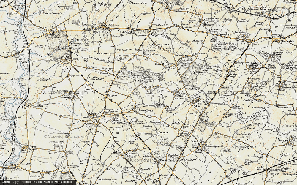 Old Map of Hardwick, 1898-1899 in 1898-1899