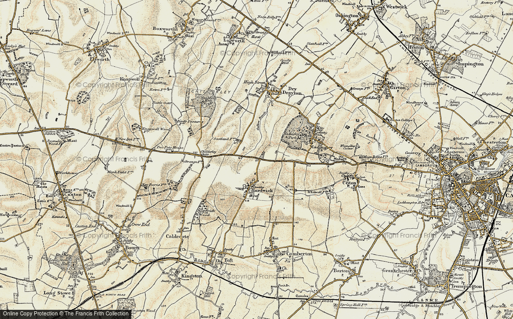 Old Map of Hardwick, 1899-1901 in 1899-1901