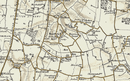 Old map of Hardwick in 1901-1902