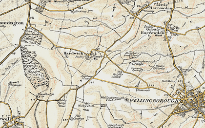 Old map of Blackberry Fox Covert in 1901