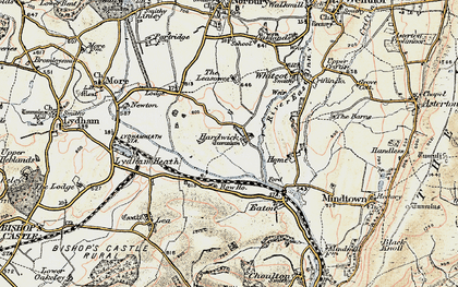 Old map of Bow Ho in 1902-1903