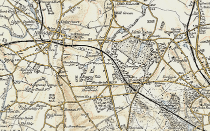 Old map of Hardwick in 1902