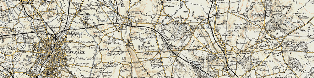 Old map of Hardwick in 1902