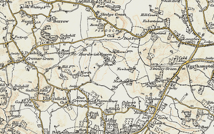 Old map of Hardwick Green in 1899-1900