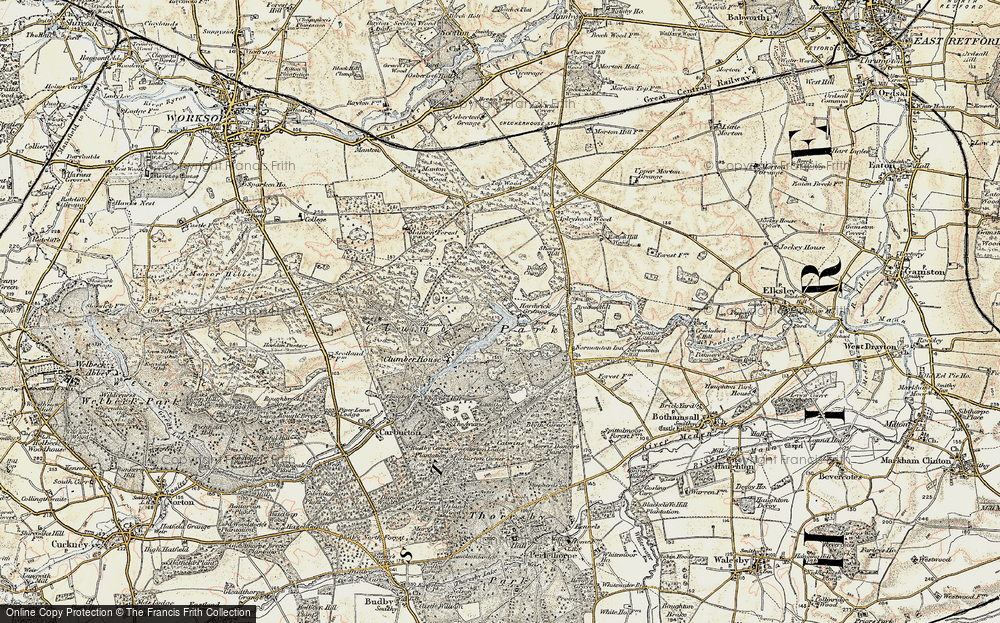 Old Map of Historic Map covering Apleyhead Wood in 1902-1903