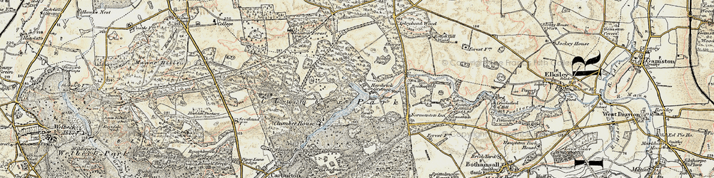 Old map of Apleyhead Wood in 1902-1903