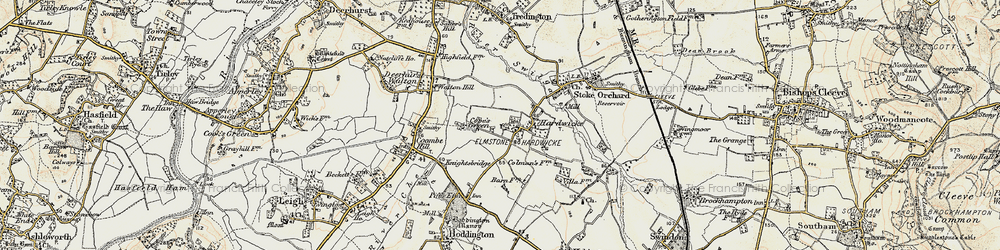 Old map of Hardwicke in 1899-1900