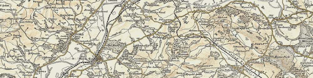 Old map of Hardwicke in 1900-1902