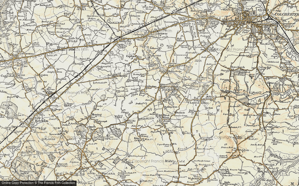 Old Map of Hardy's Green, 1898-1899 in 1898-1899
