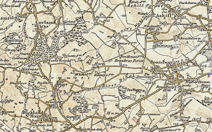 Old map of Hare in 1898-1900