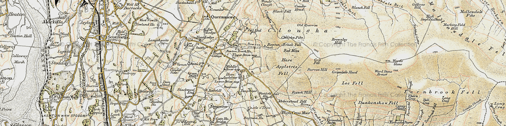 Old map of Abbeystead Fell in 1903-1904