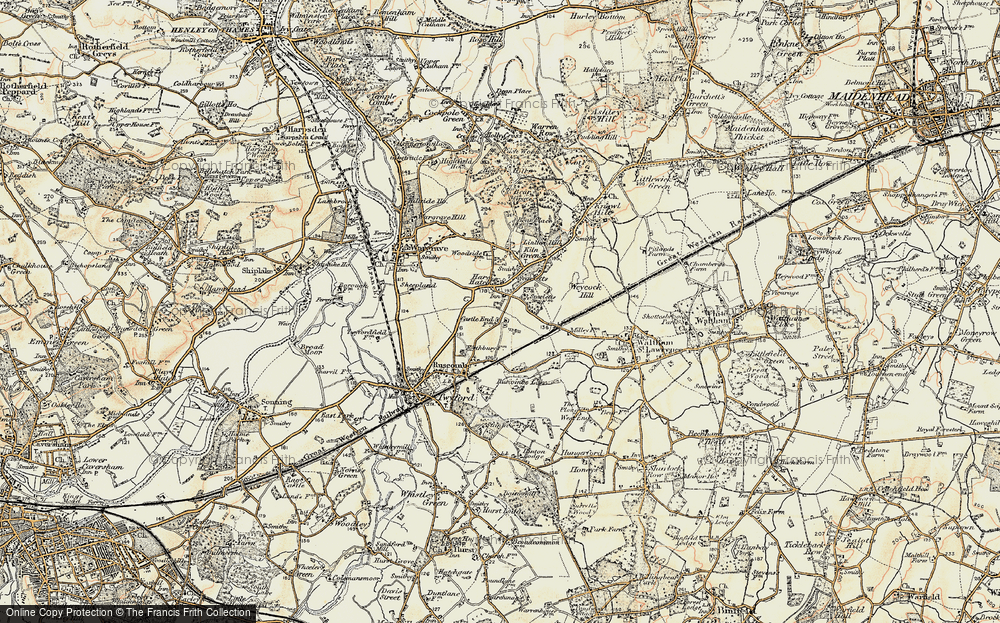 Old Map of Hare Hatch, 1897-1909 in 1897-1909