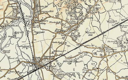Old map of Hare Hatch in 1897-1909