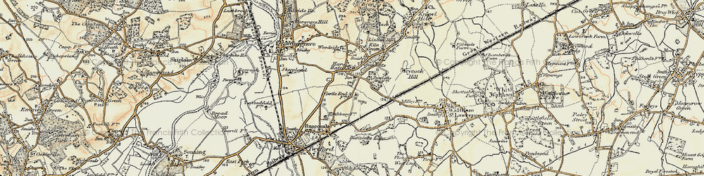 Old map of Hare Hatch in 1897-1909