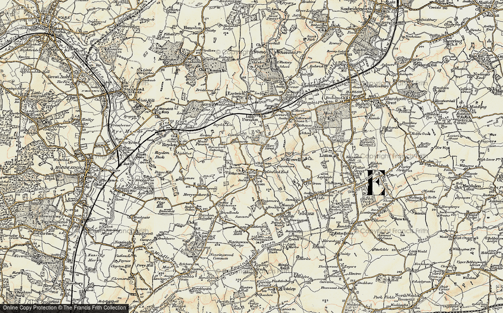 Old Map of Hare Street, 1898 in 1898