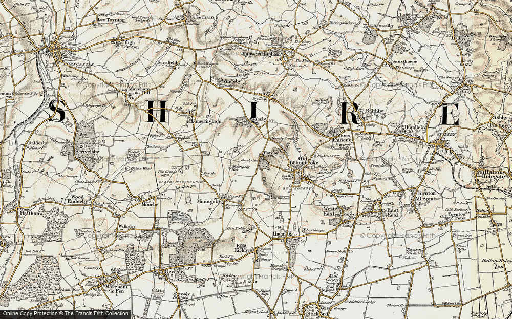 Old Map of Hareby, 1901-1903 in 1901-1903