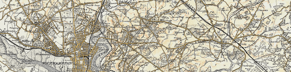 Old map of Harefield in 1897-1909