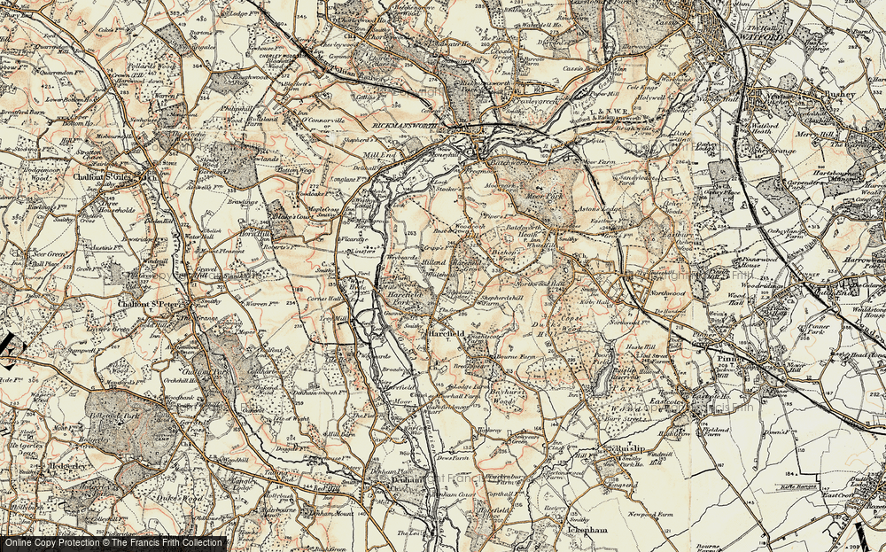Old Map of Harefield Grove, 1897-1898 in 1897-1898