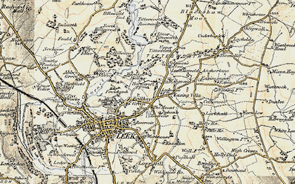 Old map of Haregate in 1902-1903