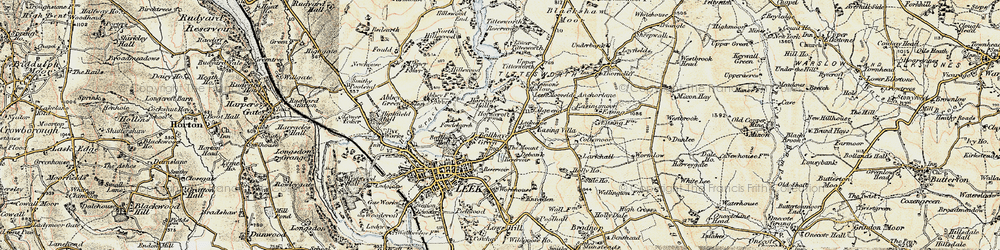 Old map of Edge end in 1902-1903