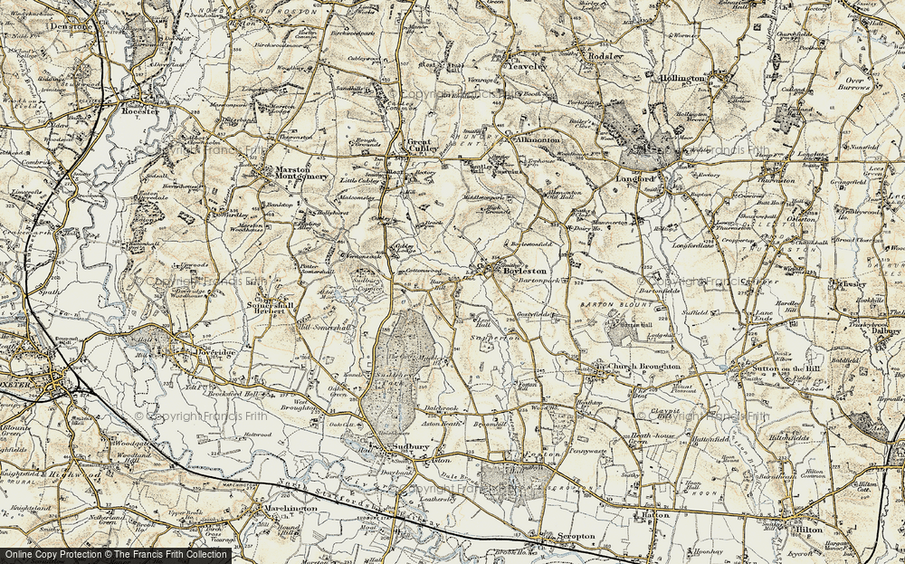 Old Map of Harehill, 1902 in 1902