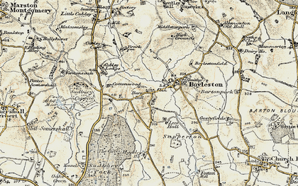 Old map of Harehill in 1902