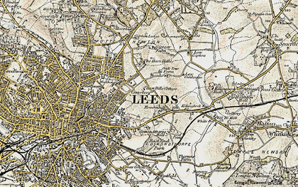 Old map of Harehills in 1903-1904
