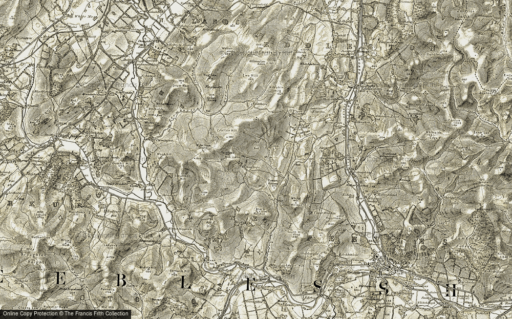 Old Map of Harehope, 1903-1904 in 1903-1904