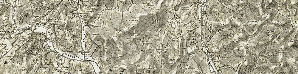 Old map of Wide Hope Shank in 1903-1904