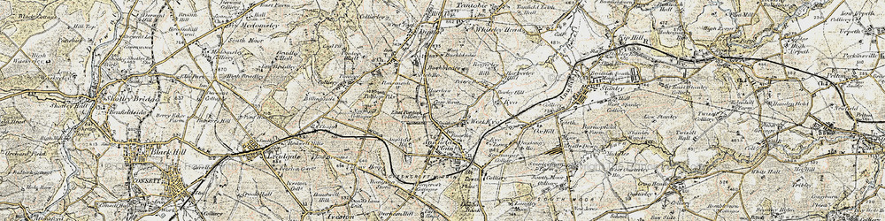 Old map of Harelaw in 1901-1904