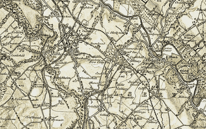 Old map of Hareleeshill in 1904-1905