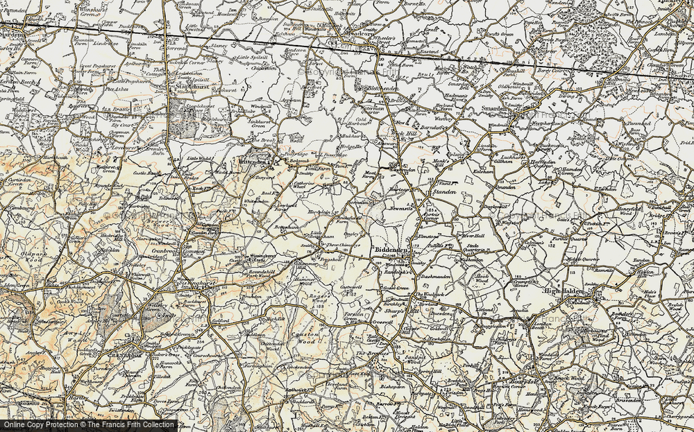 Old Map of Hareplain, 1897-1898 in 1897-1898