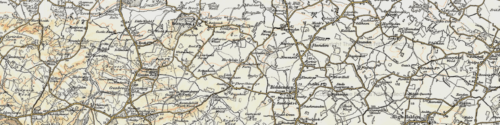 Old map of Hareplain in 1897-1898
