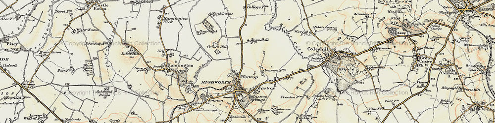 Old map of Haresfield in 1898-1899