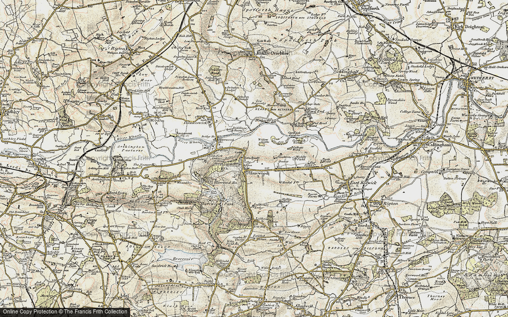 Old Map of Harewood, 1903-1904 in 1903-1904