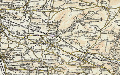 Old map of Harford in 1900