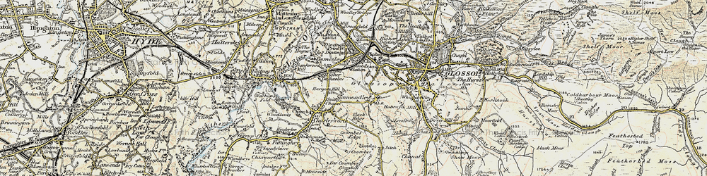 Old map of Hargate Hill in 1903