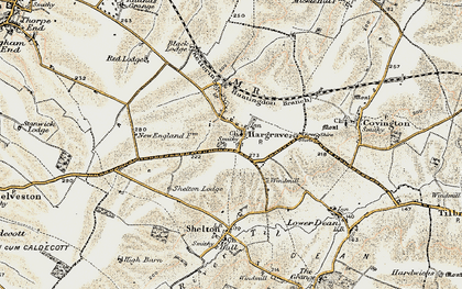 Old map of Hargrave in 1901