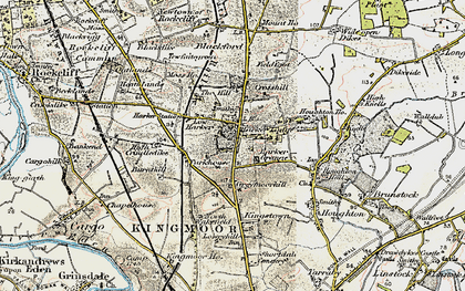 Old map of Harker in 1901-1904