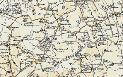 Old map of Harknett's Gate in 1898
