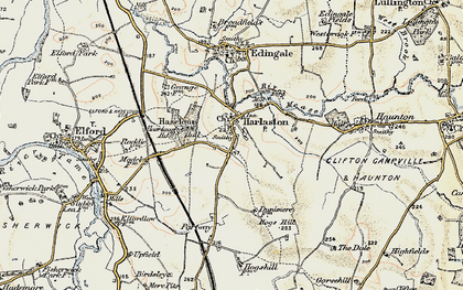 Old map of Harlaston in 1902