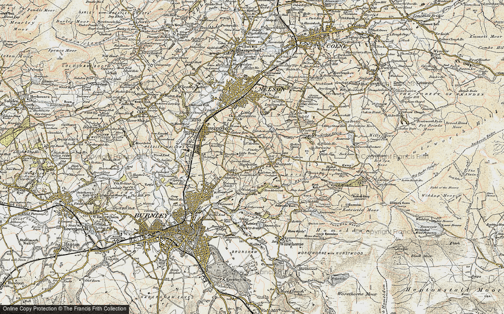 Old Map of Harle Syke, 1903-1904 in 1903-1904