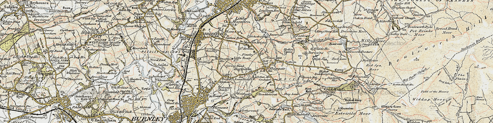 Old map of Harle Syke in 1903-1904