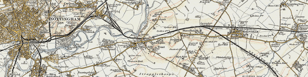 Old map of Harlequin in 1902-1903